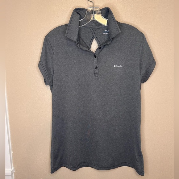Columbia Women’s Sunlight Peak Polo Shirt Size Large Charcoal Gray - Picture 1 of 5